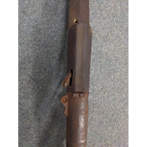 769 - Antique Indian fortress matchlock rifle, total length approx. 220cm