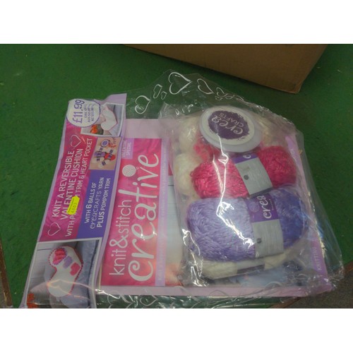 105 - 11 packs of knit & stitch creative valentine cushions.