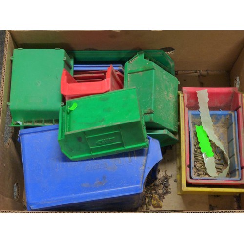 121 - Crate of various fixings/fittings inc. bolts, screws, nuts, drill bits, counter sink set, core bits.... 