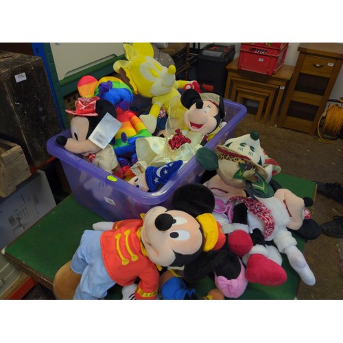 141 - Box of Disney soft toys