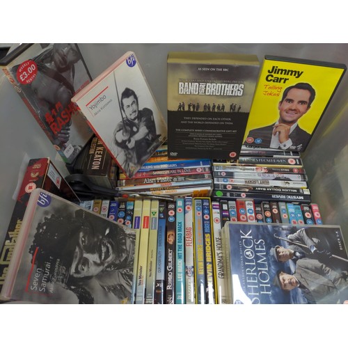 187 - Box of various DVD's & Sony DVD player