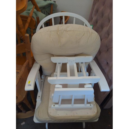 234 - Maternity style rocking chair with rocking stool