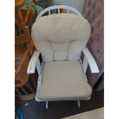 234 - Maternity style rocking chair with rocking stool