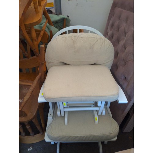 234 - Maternity style rocking chair with rocking stool