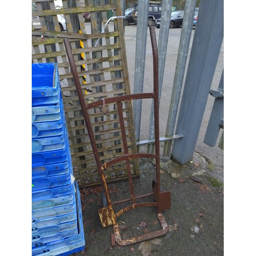 241 - Vintage metal sack trolly