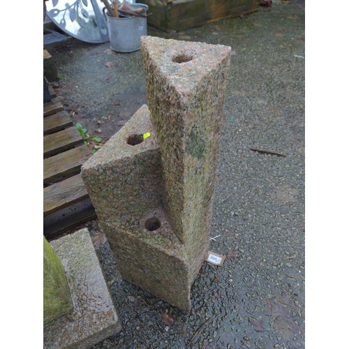 300 - Granite 3 tier water feature frame. H80cm (no pump etc. included)