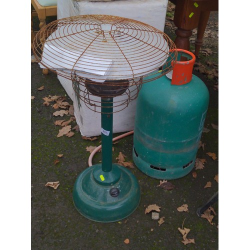 357 - Patio gas table top heater & bottle