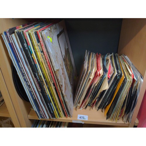 475 - Collection of 24 + vinyl albums and approx 50 plus singles of various artists and collections.