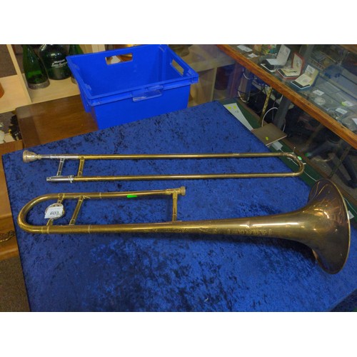 602 - Bundy the Selmer Company USA Trombone and original hard case.