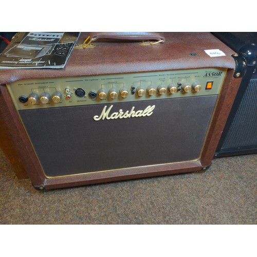 610 - Marshall AS50R acoustic soloist combo amplifier with electric connector. W55 D25 H44cm