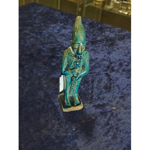 700 - Ancient Egyptian turquoise glazed shabti 664-332BC type figure