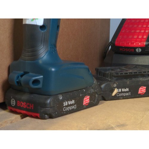 94 - Bosch 18v worklight GLI18v-300, with 3 batteries & charger