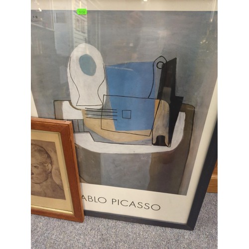 433 - Three framed Picasso art prints, largest 66 x 86cm