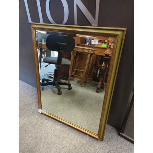 450 - Bevelled rectangular framed mirror 67 x 88cm