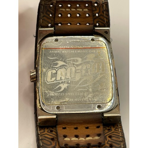 620 - Animal CAN-AM Leather strap watch + Converse VR002 C13 digital watch with rubber strap.