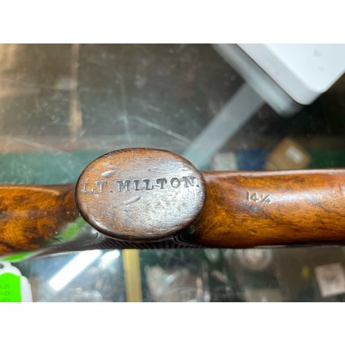 772 - The B.S.A Air rifle Improved model D Serial No.66840 (L.T.MILTON 14 1/4 stamped to bottom of stock) ... 