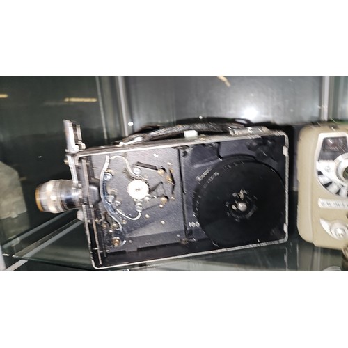 685 - Three vintage 8 mm film cameras/projectors inc, Eumig electric, Coronet cine camera, Cine Kodak mode... 