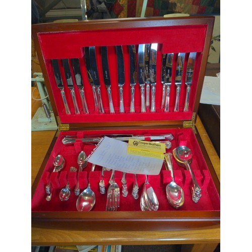 648 - Cooper Brothers Royal Prince pattern canteen of cutlery setting for 8