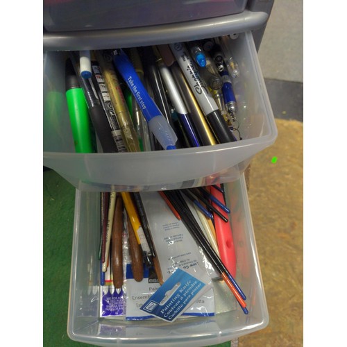 106 - Box of crafting equipment and drawers of the same