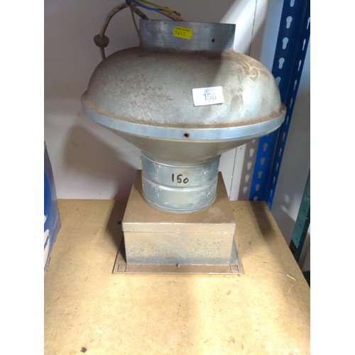 156 - Roof mounted extractor in galvanised case together with Cutter and brush spindle. Both AF, not sold ... 