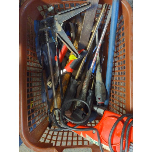 191 - Box of various hand tools, inc sockets etc.