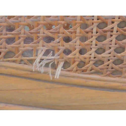 208 - Cane backed kingsize bed frame