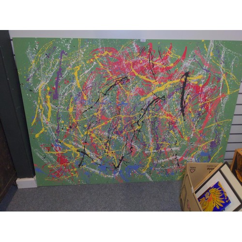 271 - Large abstract artwork on board 169 x 123cm