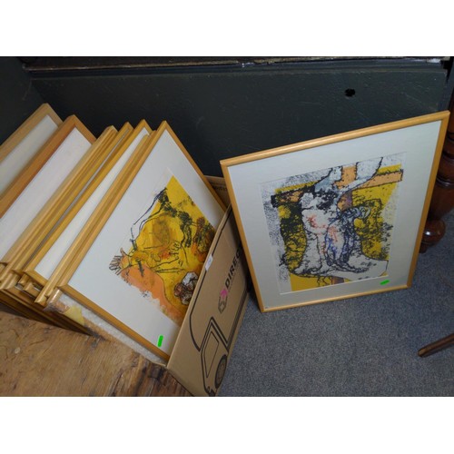 276 - Collection of approx 21 framed artworks and prints, mostly signed works by Jen Parker