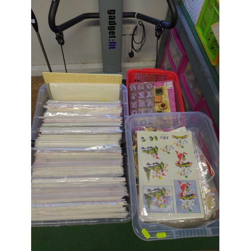 74 - 3 boxes of crafting cards & stamps