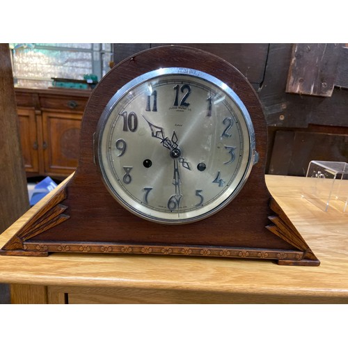 679 - Art Deco James Walker London mantle clock. W36 H22cm