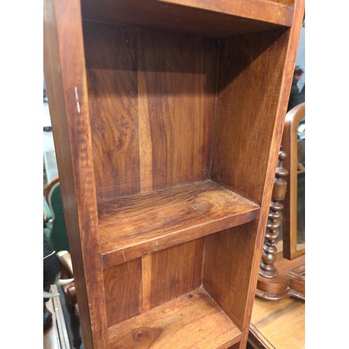 652 - Mexican pine style seven shelves book/ storage unit. W25.5 D14 H 176 cm