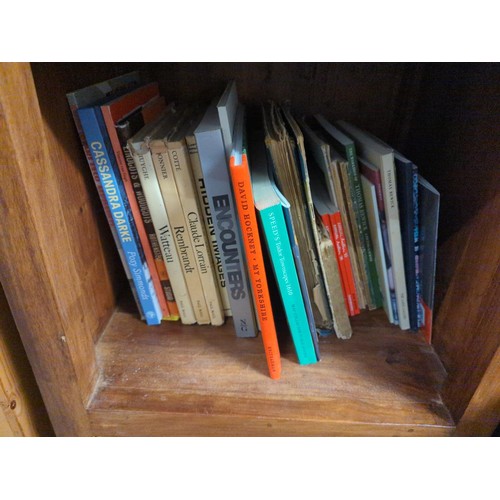 658 - Three shelves of various titled books inc, Mary Poppins, Artists etc..,