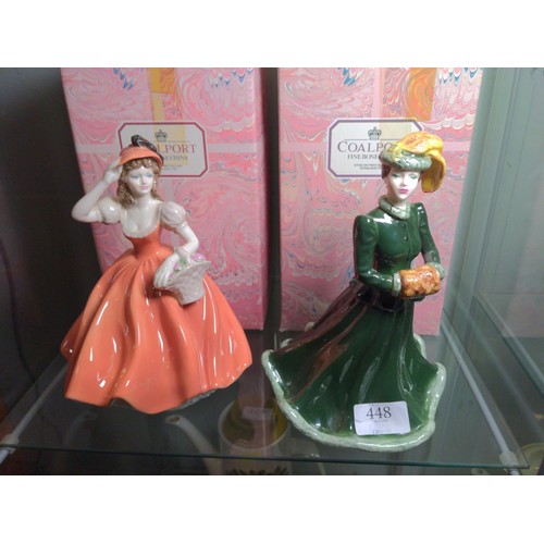 448 - Two boxed Coalport ladies. Harmony & Flora.