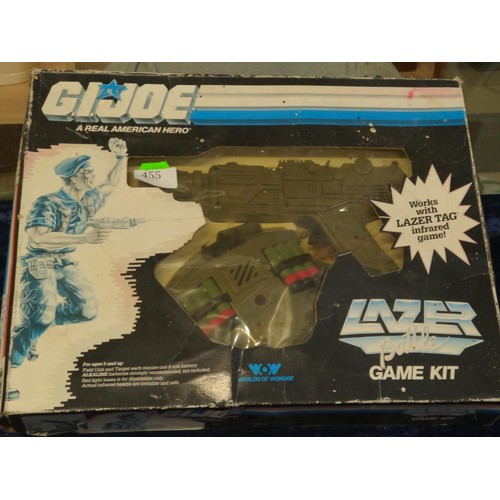 455 - G.I. Joe Lazer Battle game Kit in box.