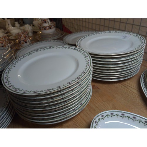 485 - Victoria Czeche Slovakia large dinner set with approx 55 pieces inc, dinner plates, breakfast plates... 