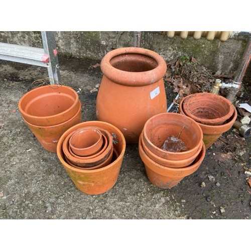 6 - Various terracotta plant pots