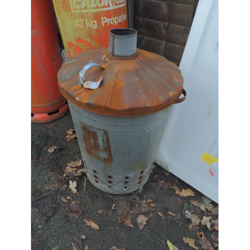 74 - Galvanised burner with lid