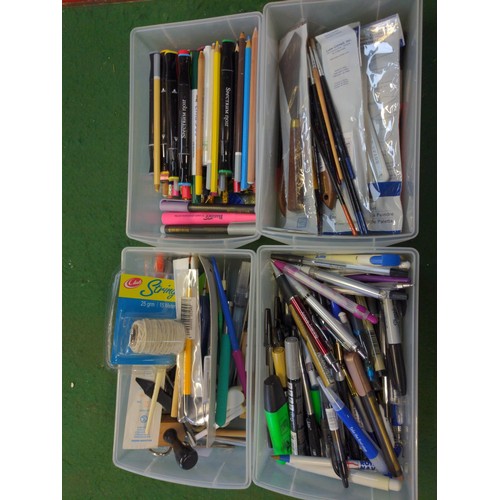 269 - 4 drawer unit of crafting items, including pens, paints etc.