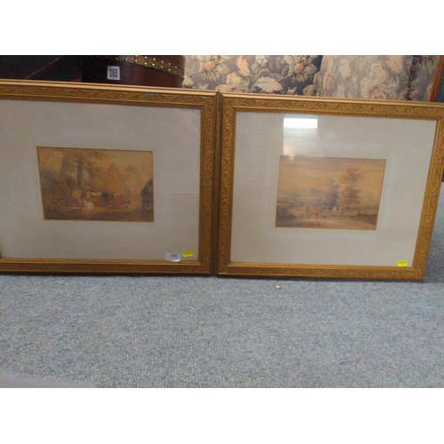 386 - H. Earp Snr. (BRITISH, 1831 - 1914) Two gilt framed country artworks (due to restrictions of glass a... 