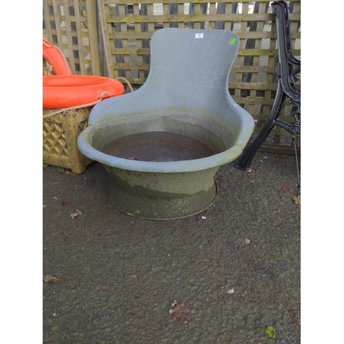 52 - Aluminium seat style trug. W67cm