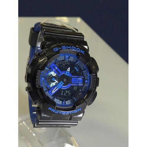 538 - Casio G-Shock blue and black tone wristwatch, model 5146