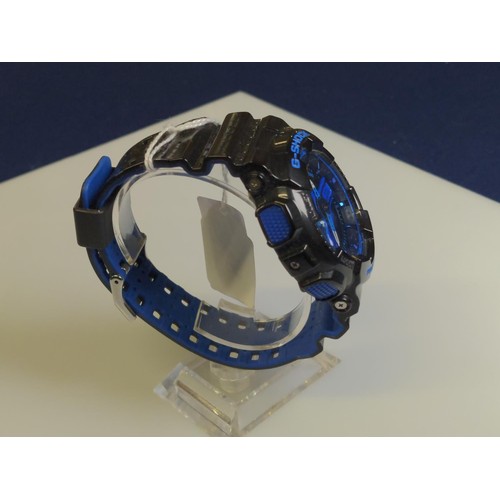 538 - Casio G-Shock blue and black tone wristwatch, model 5146