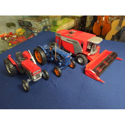 624 - Massey Ferguson 7200 together with two die cast tractors