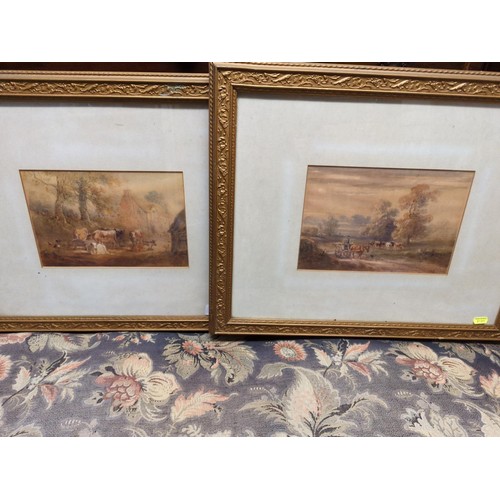 386 - H. Earp Snr. (BRITISH, 1831 - 1914) Two gilt framed country artworks (due to restrictions of glass a... 