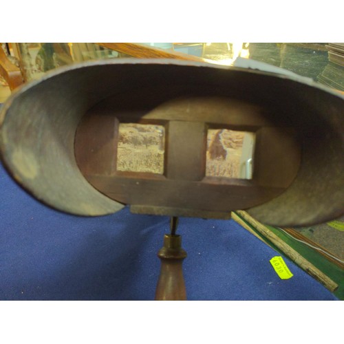 531 - Antique stereoscope together with a collection of slides of the Holy Land, from Underwood & Unde... 