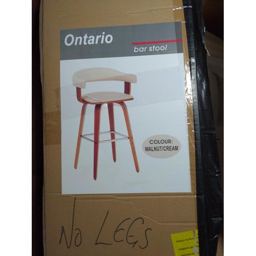 317 - 2 modern Ontario stool seats only, missing legs