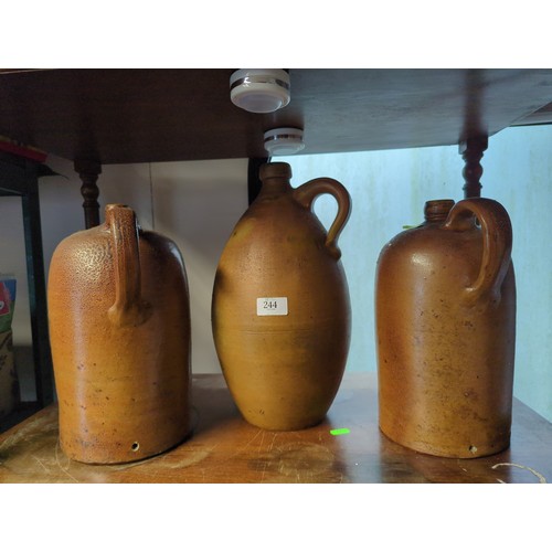 244 - 3 stoneware jugs