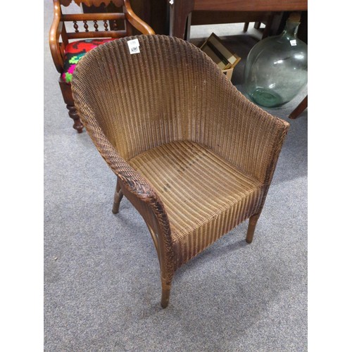 59 - Lloyd Loom style bedroom chair .