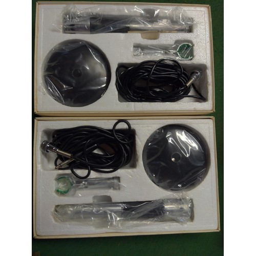 126 - 2 x boxed microphones DM.73 Omni directional dynamic microphones 