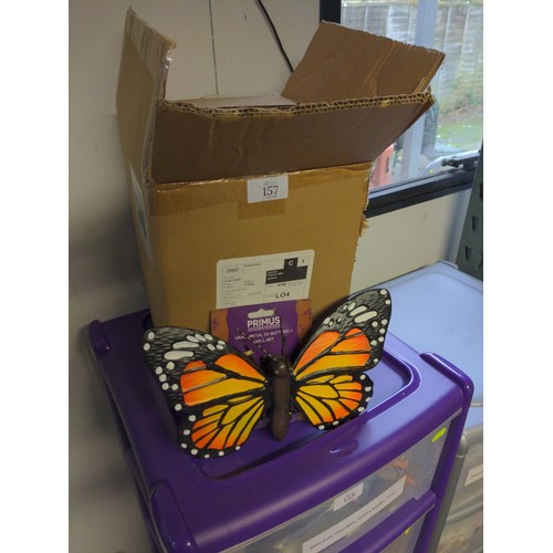 157 - box of 6 x Primus metal 3D butterflies 